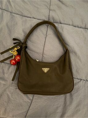 Prada Black Nylon Shoulder Bag